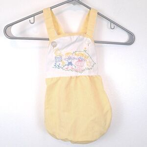 Vintage Polar Infantswear Jack And Jill Embroidered Snap On Romper Onsie